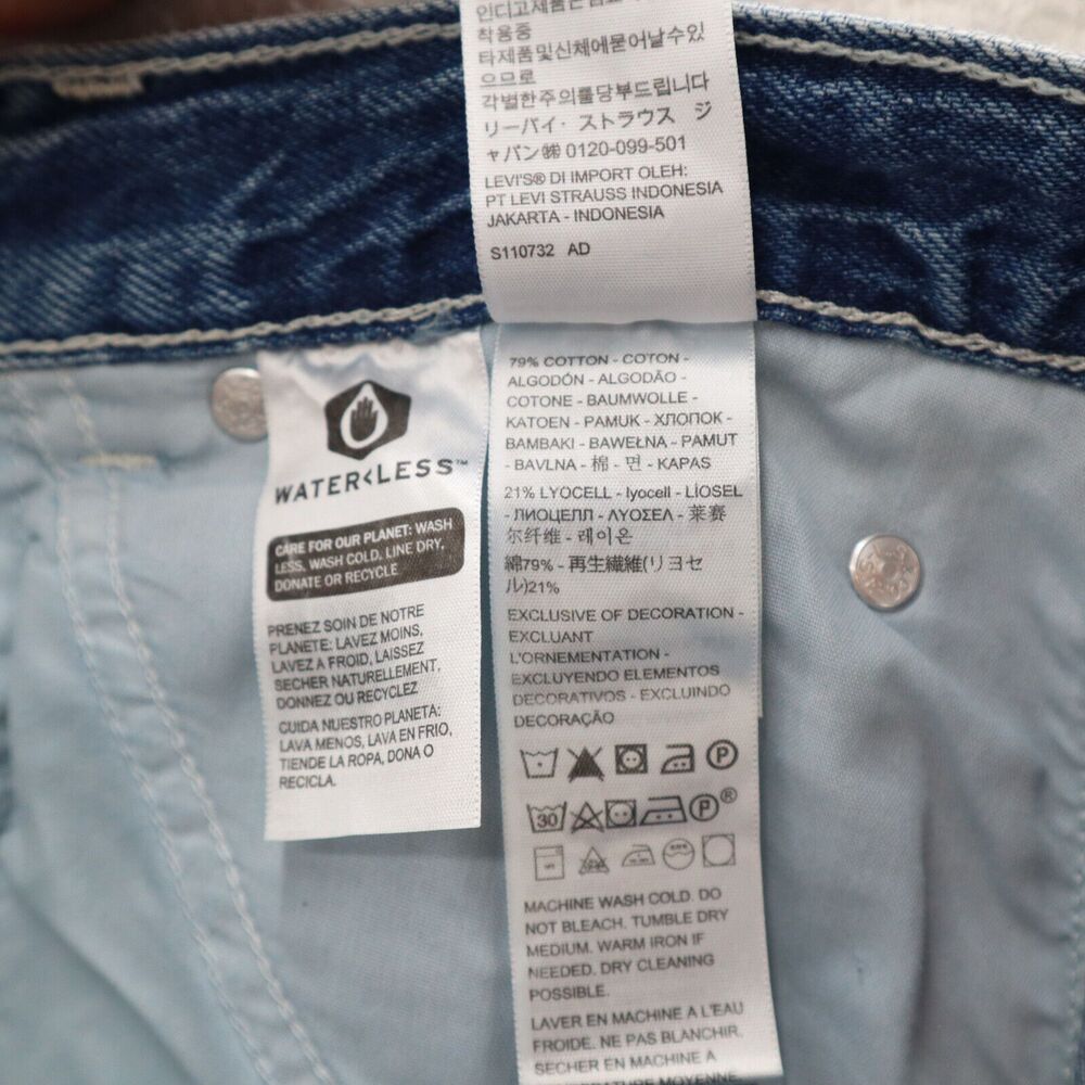 Levi's Loose Fit Jeans Women's 30 Blue Utility Dad Mid Rise Straight Leg Big E - Picture 7 of 13